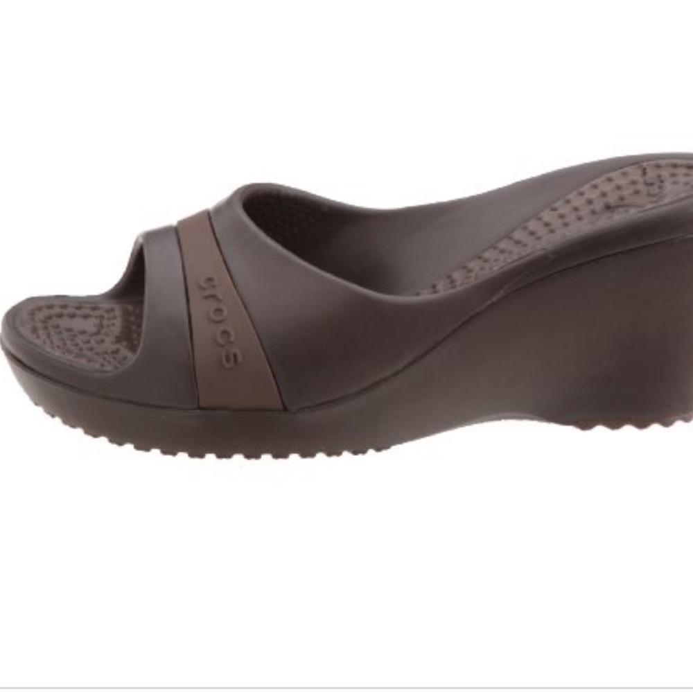 Crocs Sassari Wedge Sandals Brown Size 8